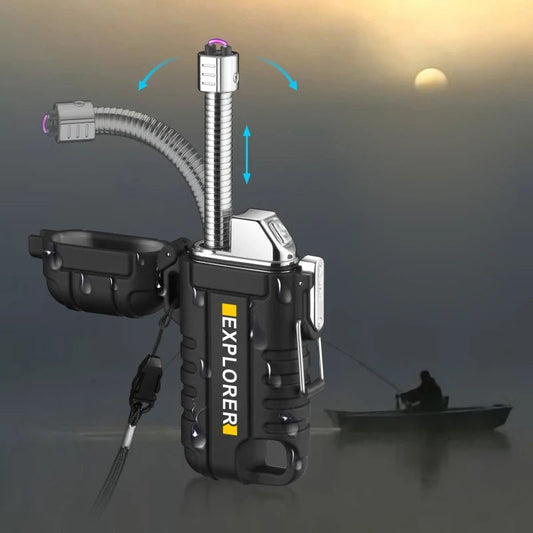 Draagbare waterdichte USB - boogaansteker - Winddicht en oplaadbaar - Compacte gadget voor buitengebruik - Bivakshop