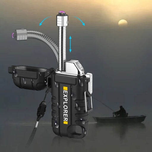 Draagbare waterdichte USB - boogaansteker - Winddicht en oplaadbaar - Compacte gadget voor buitengebruik - Bivakshop