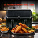 Alpina dual airfryer 8L met 2 manden en digitaal display