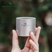 Dubbelwandige titanium mok – ultralicht & isolerend - Bivakshop