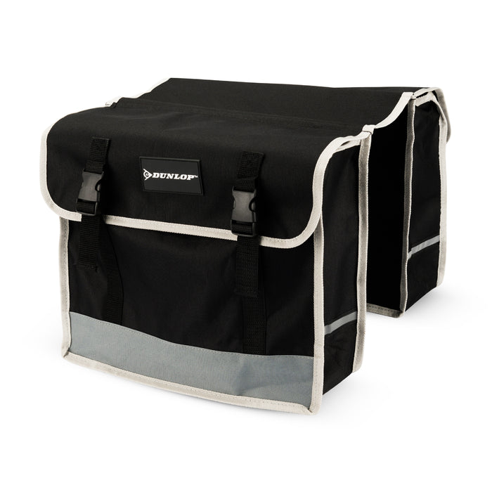 Dunlop - Dubbele Fietstas – Waterdicht 600D Polyester – 26 Liter (Zwart) - Bivakshop