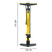 Dunlop - Fietspomp met Drukmeter – Universele Vloerpomp – Nauwkeurige Bandenspanning - Bivakshop