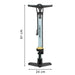 Dunlop - Fietspomp met Drukmeter – Universele Vloerpomp – Nauwkeurige Bandenspanning - Bivakshop