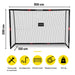 Dunlop - Groot Voetbaldoel – 300 x 200 x 120 cm – Extra Diep & Stabiel – Robuust Staal - Bivakshop