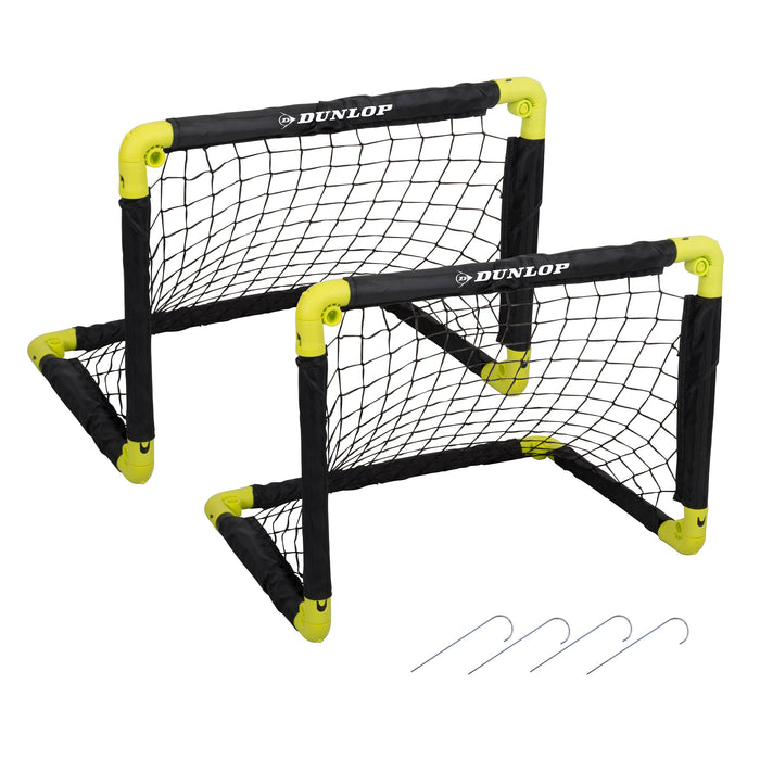 Dunlop - Mini Voetbaldoeltjes – Set van 2 – 50 x 44 cm – Compact & Draagbaar – Kinderspeelset - Bivakshop