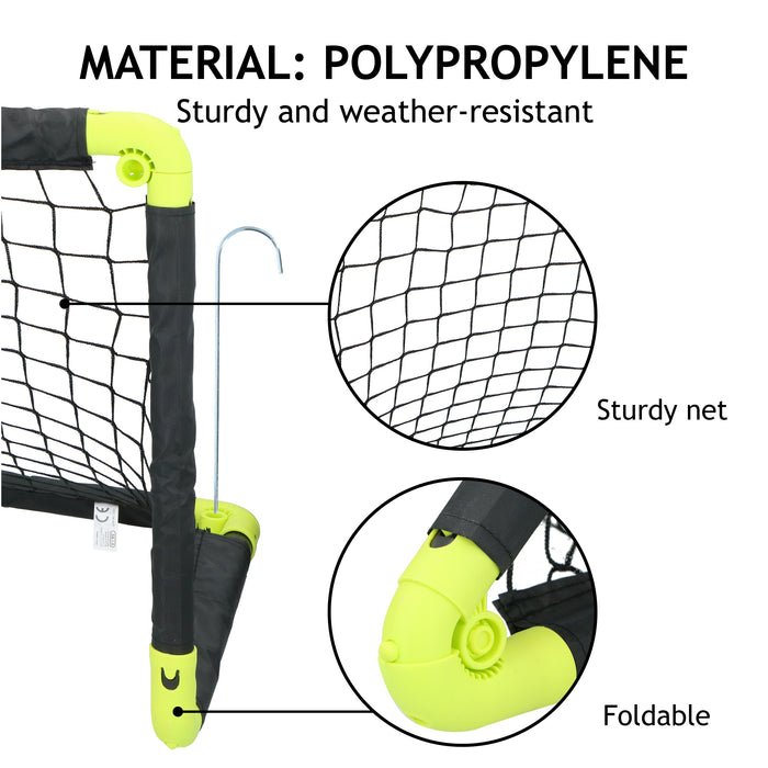 Dunlop - Mini Voetbaldoeltjes – Set van 2 – 50 x 44 cm – Compact & Draagbaar – Kinderspeelset - Bivakshop