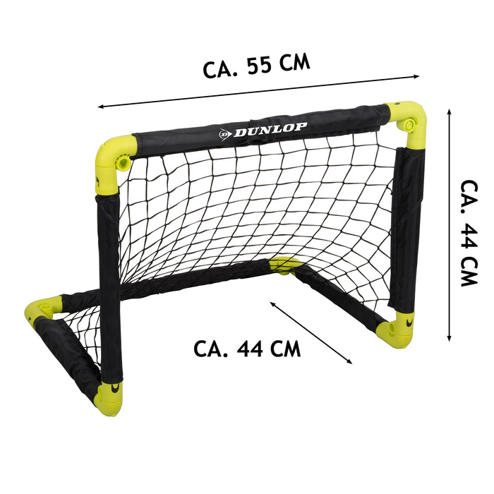 Dunlop - Mini Voetbaldoeltjes – Set van 2 – 50 x 44 cm – Compact & Draagbaar – Kinderspeelset - Bivakshop