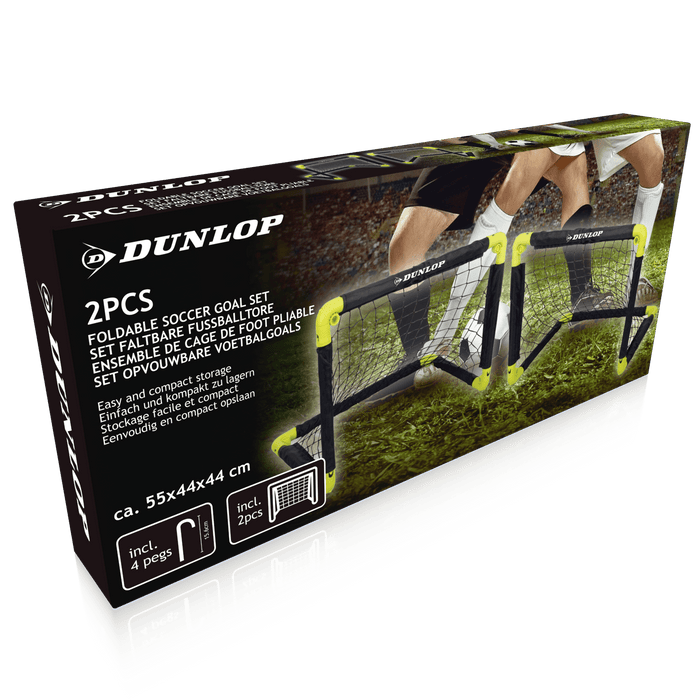 Dunlop - Mini Voetbaldoeltjes – Set van 2 – 50 x 44 cm – Compact & Draagbaar – Kinderspeelset - Bivakshop