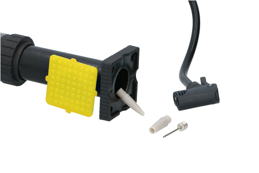 Dunlop mini voetpomp – Compact met analoge drukmeter voor banden, ballen en luchtbedden - Bivakshop