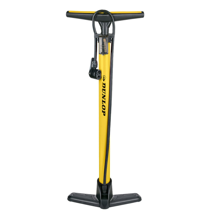 Dunlop - Universele fietspomp met manometer – Geschikt voor Schrader & Presta – Robuust & Duurzaam - Bivakshop