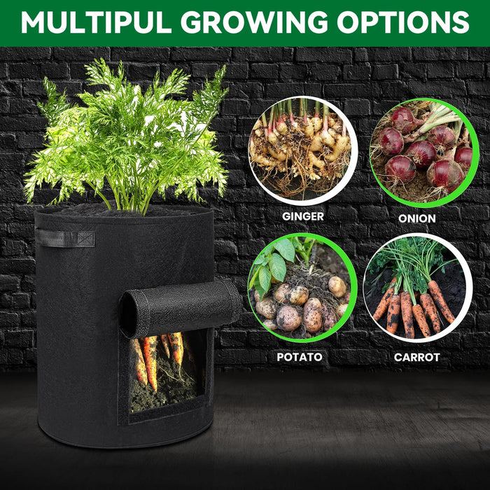 Duurzame premium plantenkweekzakken 5/7/10 gallon - Ademende niet-geweven stof - Met handvat - Bivakshop