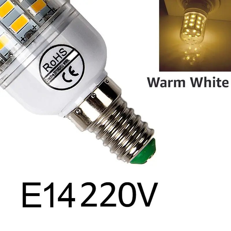 E27 LED lamp & E14 LED bulb - SMD5730 220v corn bulb - Chandelier & home LED light - Bivakshop