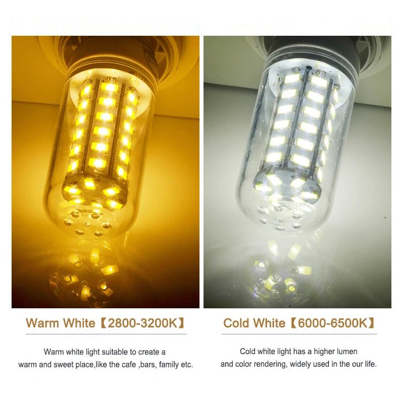 E27 LED lamp & E14 LED bulb - SMD5730 220v corn bulb - Chandelier & home LED light - Bivakshop