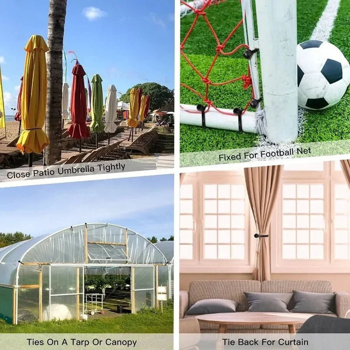 Elastische bindkoorden met bal – 10 stuks voor tenten, vlaggenstokken en zeilbevestiging - Bivakshop