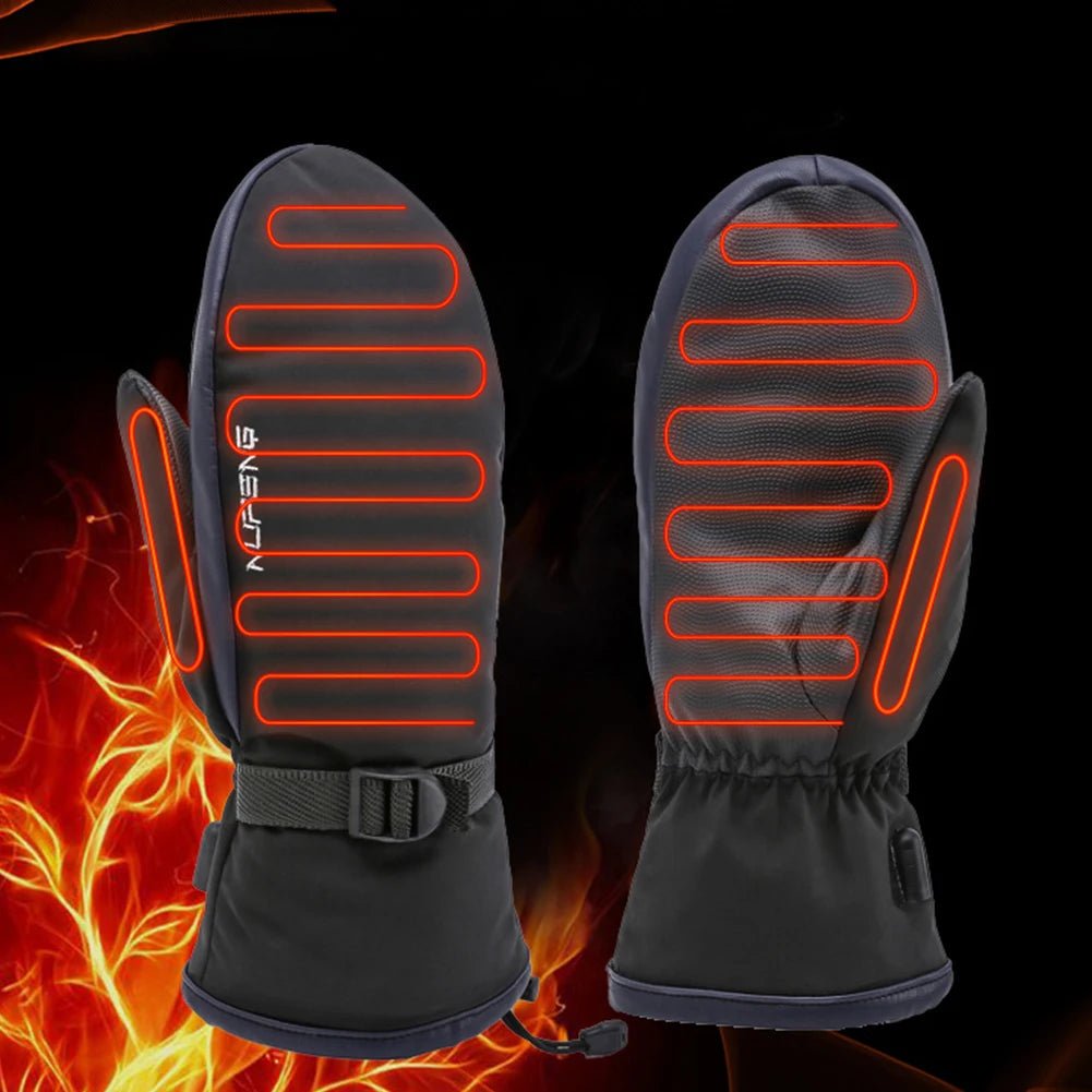 Elektrisch verwarmde handschoenen - USB oplaadbaar - 3 warmtestanden - Waterdicht & winddicht voor winter, skiën & fietsen - Bivakshop