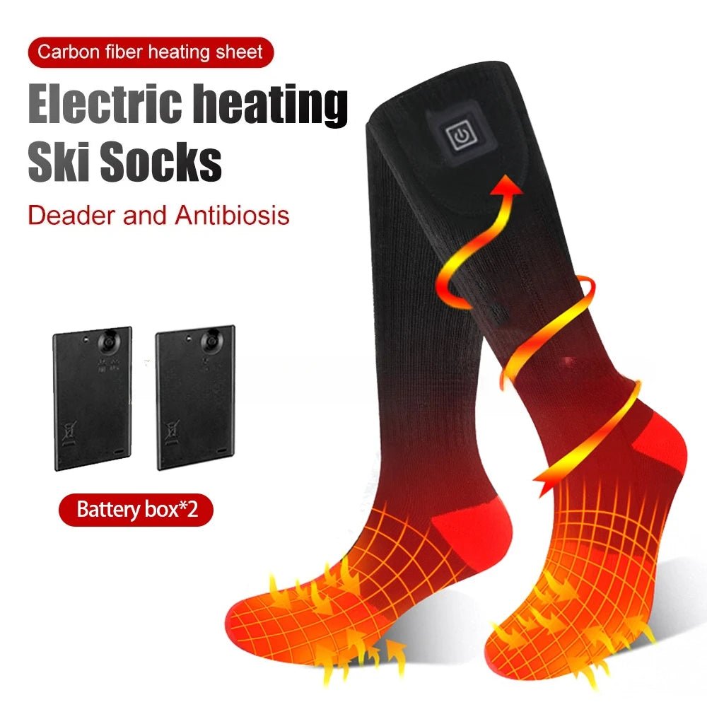Elektrische verwarmde sokken - Winter warmte - Oplaadbare sneeuwscooter & ski sokken - Bivakshop