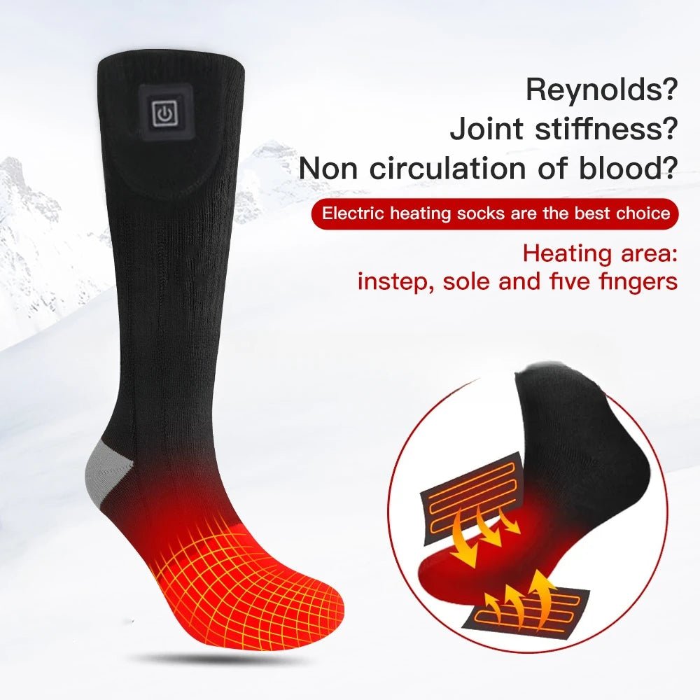 Elektrische verwarmde sokken - Winter warmte - Oplaadbare sneeuwscooter & ski sokken - Bivakshop
