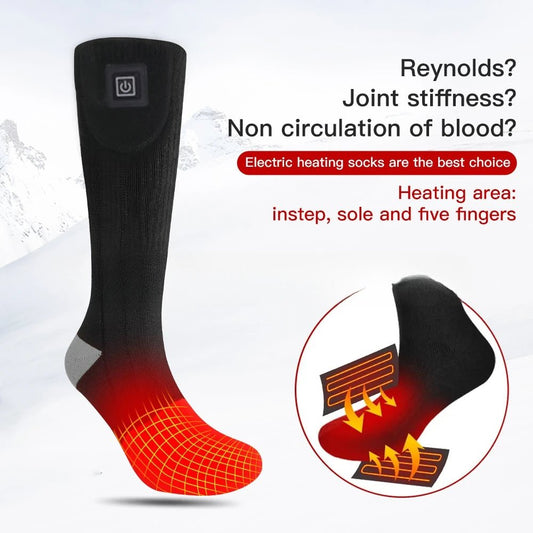 Elektrische verwarmde sokken - Winter warmte - Oplaadbare sneeuwscooter & ski sokken - Bivakshop