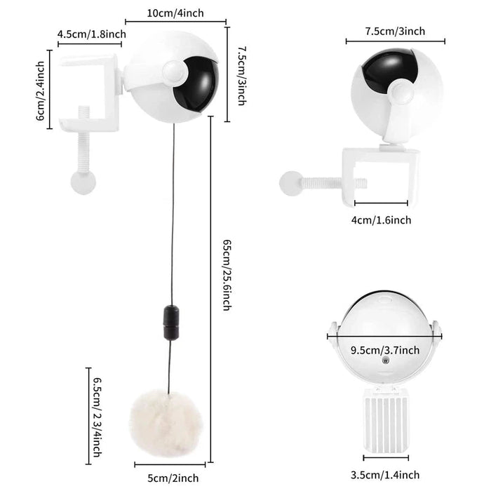 Elektronisch kattenspeeltje met bewegingssensor - YoYo bal - Interactief en draaiend speeltje voor katten - Bivakshop