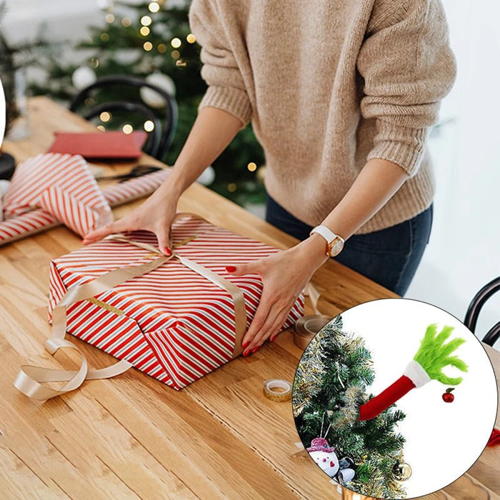 Elf kerstboomdecoratie - Groene bontpop voor unieke kerstversiering - Bivakshop