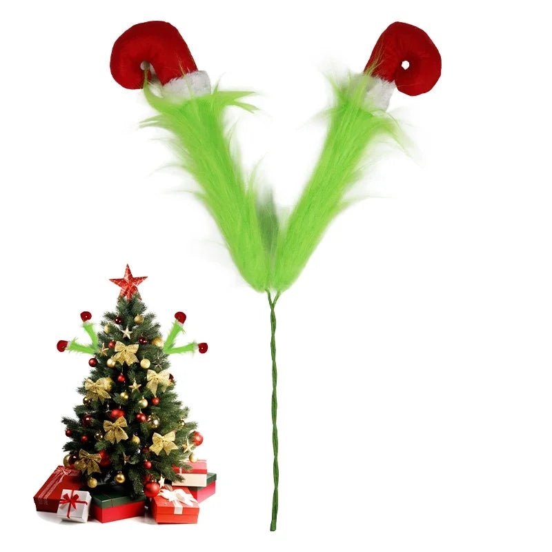Elf kerstboomdecoratie - Groene bontpop voor unieke kerstversiering - Bivakshop