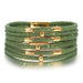 Fashion metalen tube en pailletten armband - Shiny boho leren multilayer wrap - Bivakshop