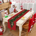 Feestelijke tafelloper kerst - linnen kerstversiering voor huis en tafel - Bivakshop