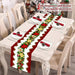 Feestelijke tafelloper kerst - linnen kerstversiering voor huis en tafel - Bivakshop