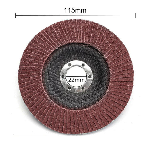 Flat flap schuurschijven – 115mm slijpschijven voor hout & metaal – Geschikt voor haakse slijper – 40/60/80/120 grit - Bivakshop