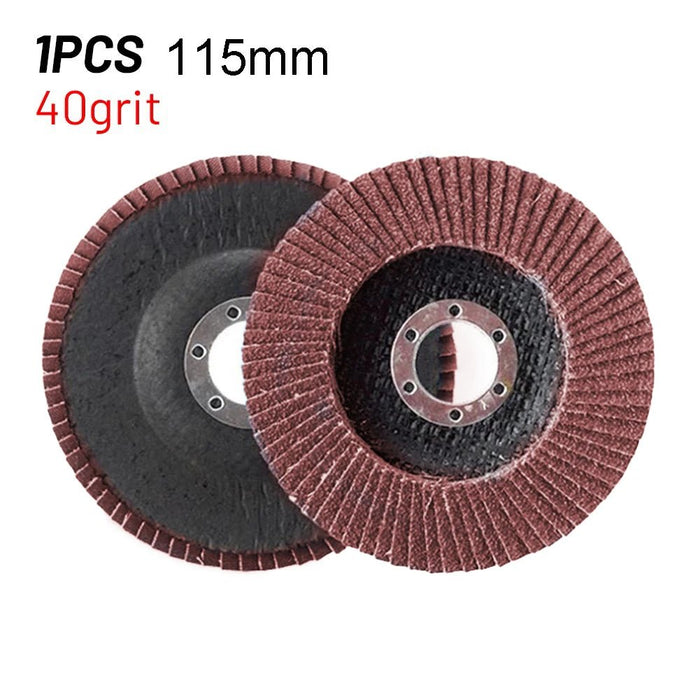 Flat flap schuurschijven – 115mm slijpschijven voor hout & metaal – Geschikt voor haakse slijper – 40/60/80/120 grit - Bivakshop