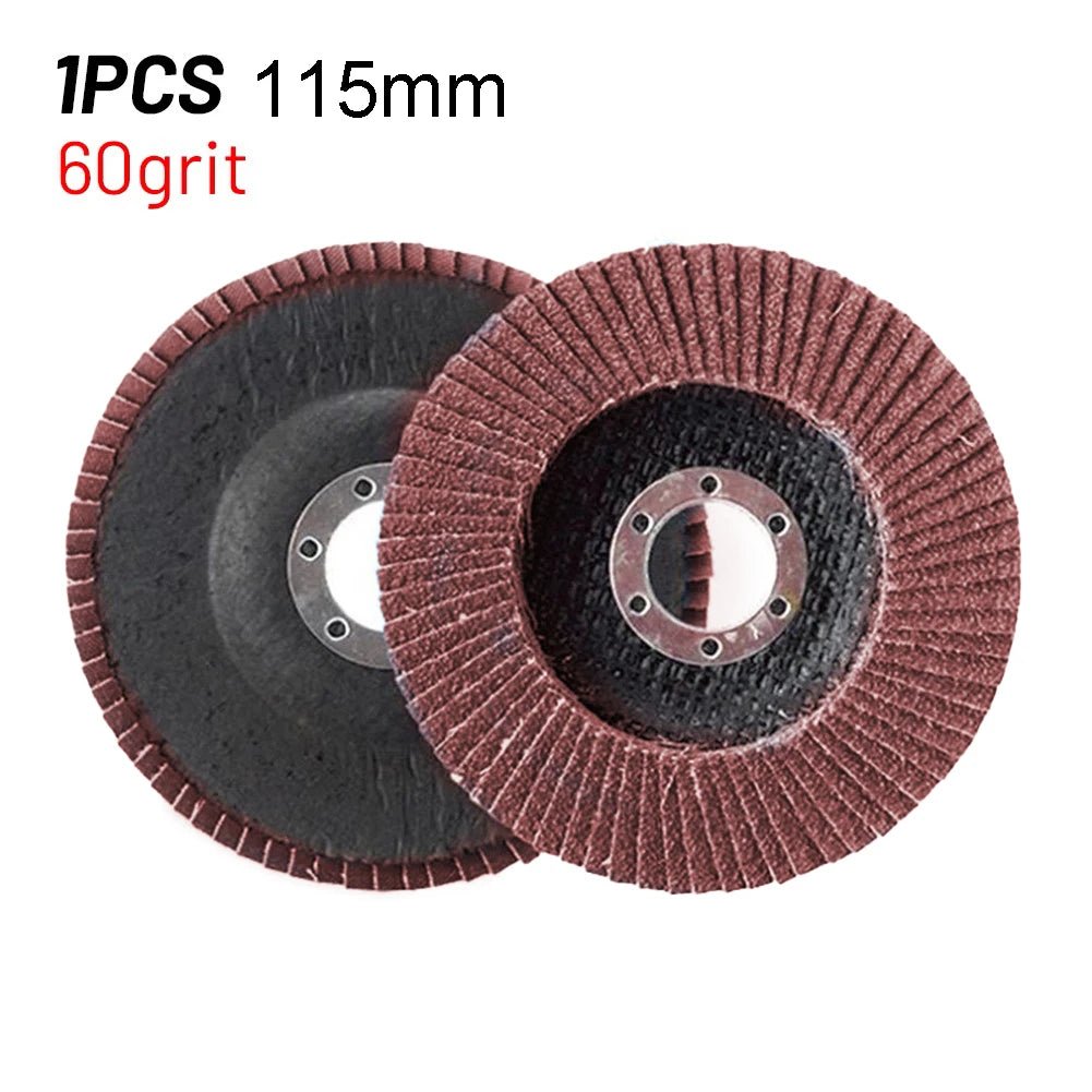 Flat flap schuurschijven – 115mm slijpschijven voor hout & metaal – Geschikt voor haakse slijper – 40/60/80/120 grit - Bivakshop