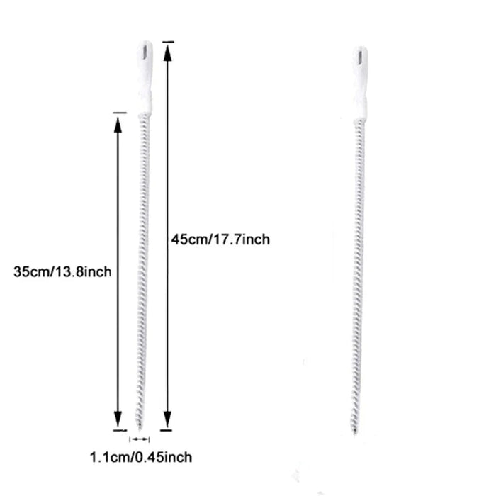 Flexibele Afvoer Reinigingsborstel – XL Ontstoppingsveer – Effectieve Haar - & Vuilverwijderaar voor Gootsteen en Douche - Bivakshop