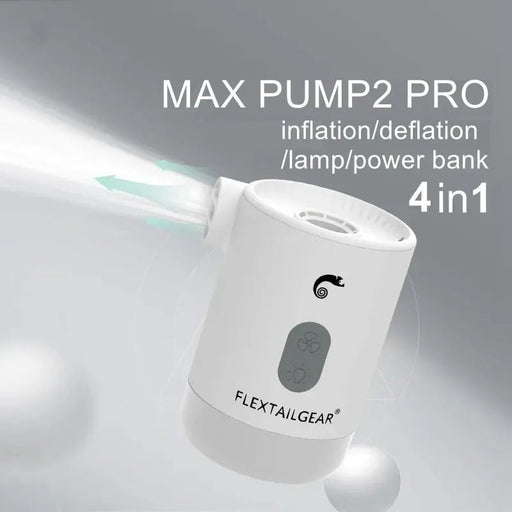 Flextail Max Pump 2 Pro 4 - in - 1 mini luchtpomp - Elektrische pomp met USB - oplaadfunctie voor kamperen - Bivakshop