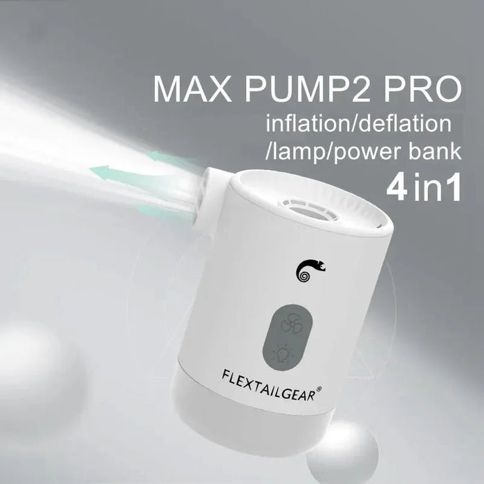 Flextail Max Pump 2 Pro 4 - in - 1 mini luchtpomp - Elektrische pomp met USB - oplaadfunctie voor kamperen - Bivakshop
