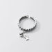 FOXANRY zilverkleurige ring voor dames - Vintage kettingontwerp met vis hanger - Modieuze sieraden - Bivakshop