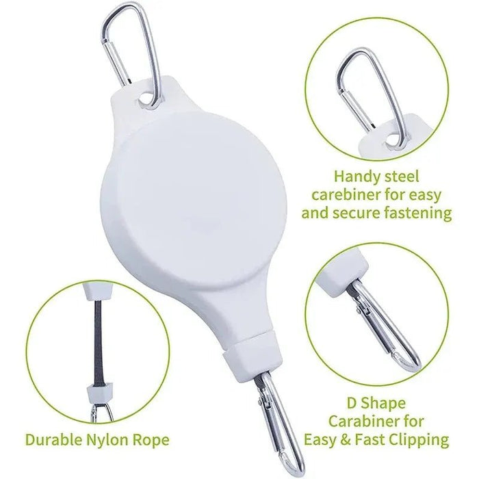 Garden Baskets Pots Hanging Hook Adjustable Lift Plant Pulley Set Retractable Pulley Pull Down Hanger Plants Flower Hanger Hook - Bivakshop