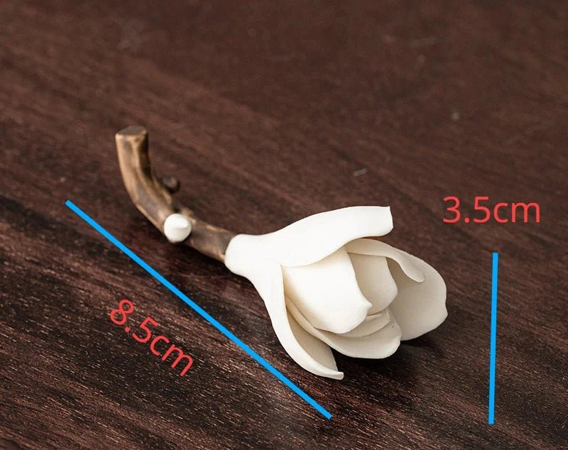 Gardenia bloemenhouder - Keramische geurverspreider en decoratie - Theeceremonie accessoire - Bivakshop