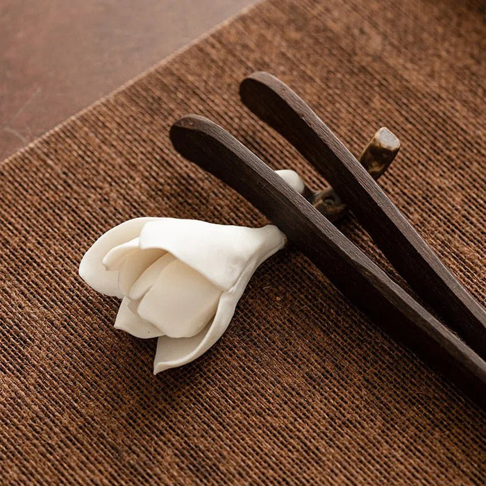Gardenia bloemenhouder - Keramische geurverspreider en decoratie - Theeceremonie accessoire - Bivakshop