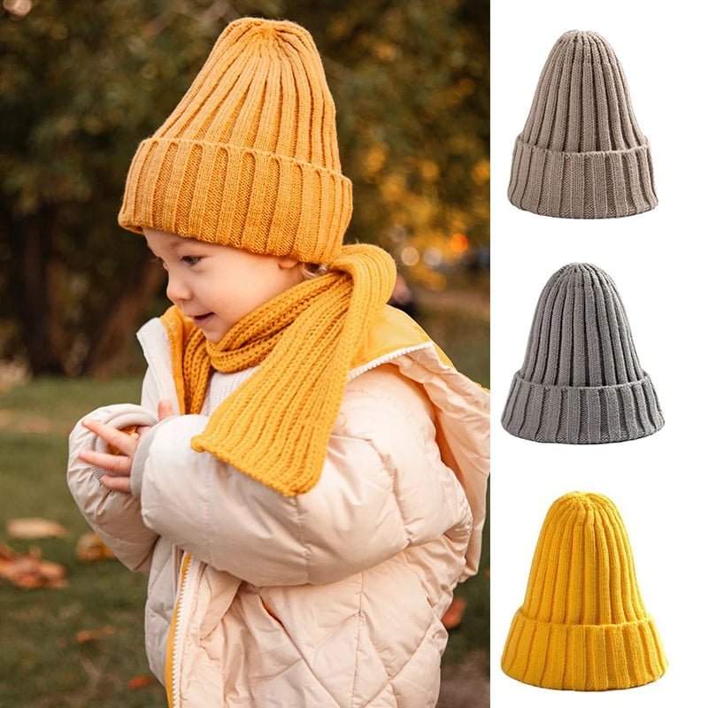 Gebreide baby beanie - Warme muts voor winter & lente - Unisex peuter muts met oorbescherming - Bivakshop