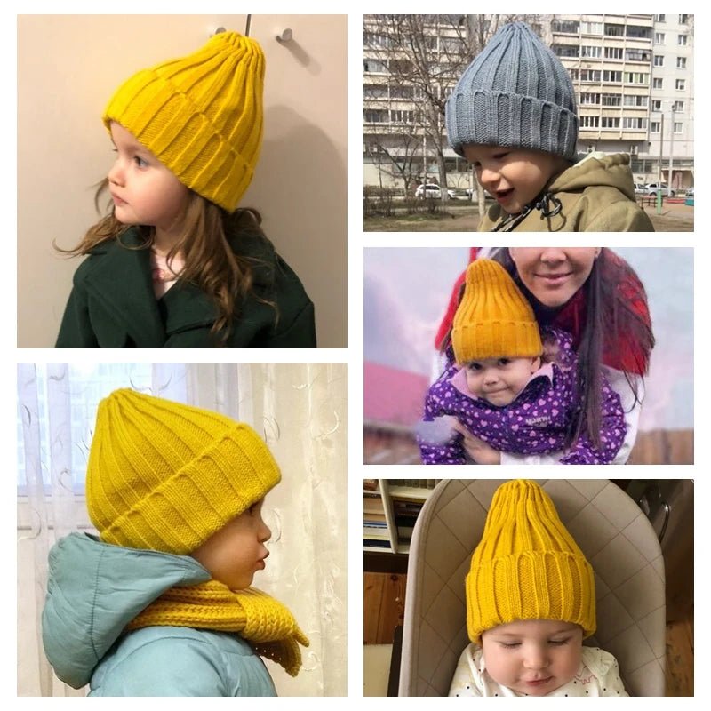 Gebreide baby beanie - Warme muts voor winter & lente - Unisex peuter muts met oorbescherming - Bivakshop