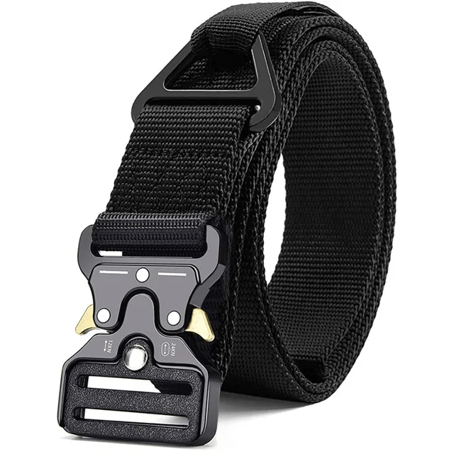 Genuine tactical belt quick release outdoor military belt soft real nylon sports accessories men and women black belt - Bivakshop