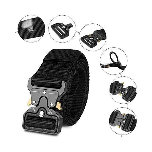 Genuine tactical belt quick release outdoor military belt soft real nylon sports accessories men and women black belt - Bivakshop