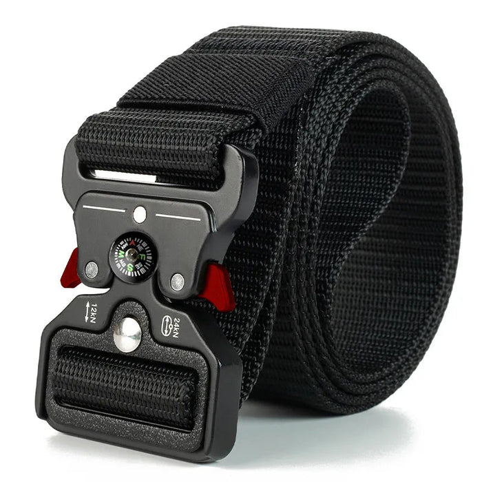 Genuine tactical belt quick release outdoor military belt soft real nylon sports accessories men and women black belt - Bivakshop