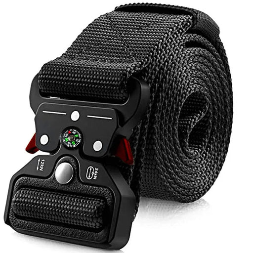 Genuine tactical belt quick release outdoor military belt soft real nylon sports accessories men and women black belt - Bivakshop