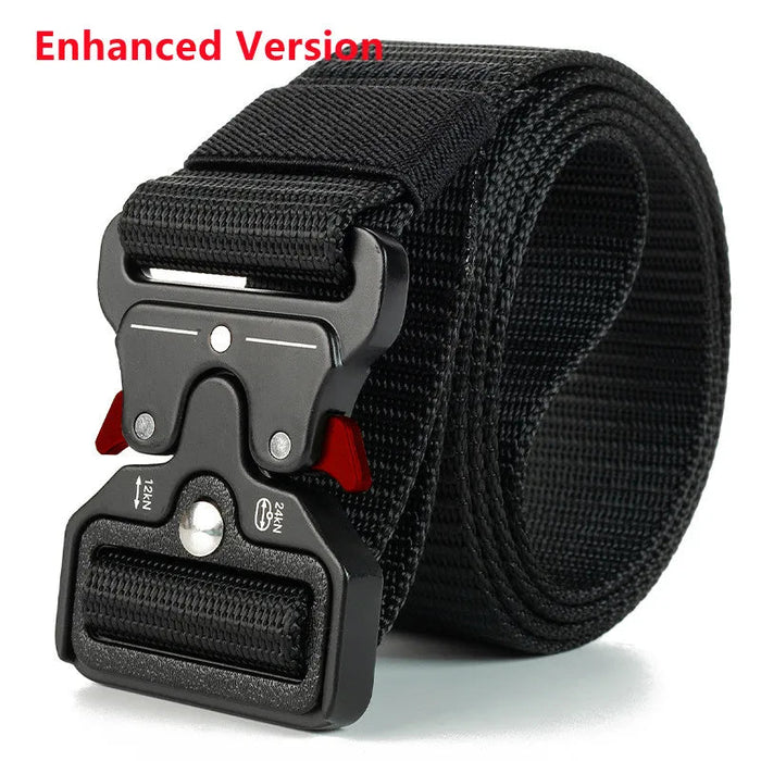 Genuine tactical belt quick release outdoor military belt soft real nylon sports accessories men and women black belt - Bivakshop