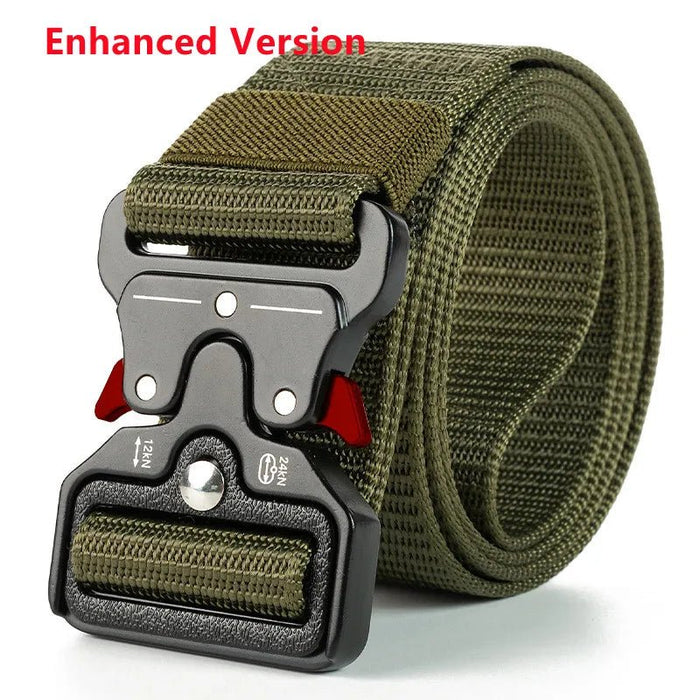 Genuine tactical belt quick release outdoor military belt soft real nylon sports accessories men and women black belt - Bivakshop