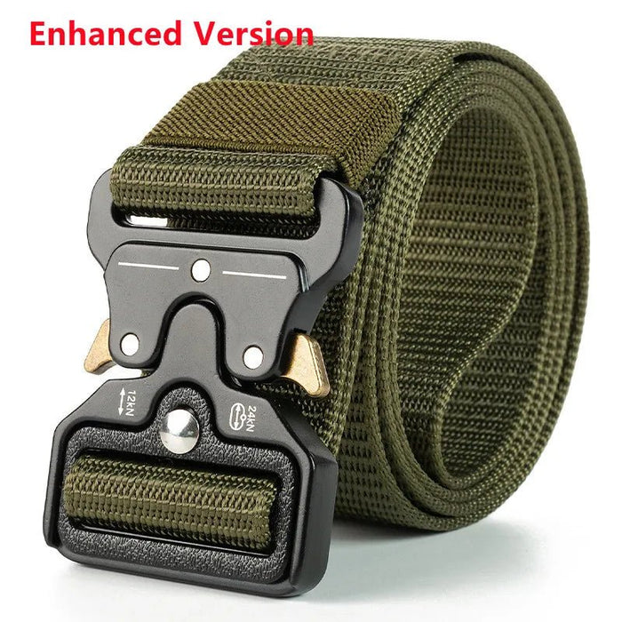 Genuine tactical belt quick release outdoor military belt soft real nylon sports accessories men and women black belt - Bivakshop