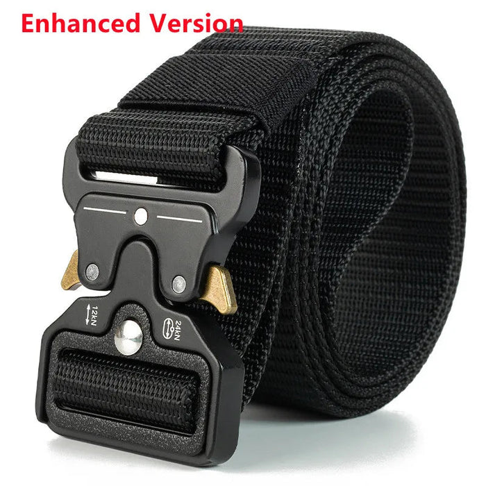 Genuine tactical belt quick release outdoor military belt soft real nylon sports accessories men and women black belt - Bivakshop