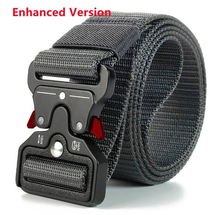 Genuine tactical belt quick release outdoor military belt soft real nylon sports accessories men and women black belt - Bivakshop