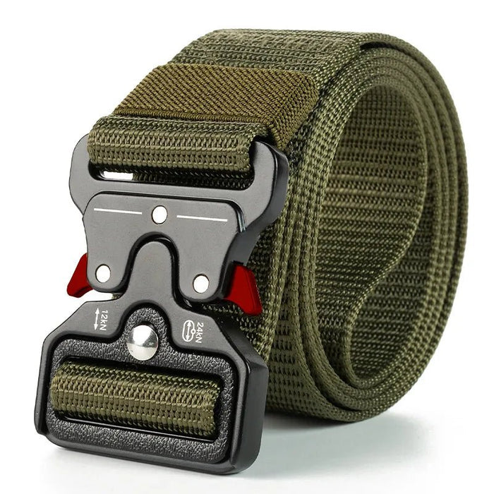 Genuine tactical belt quick release outdoor military belt soft real nylon sports accessories men and women black belt - Bivakshop
